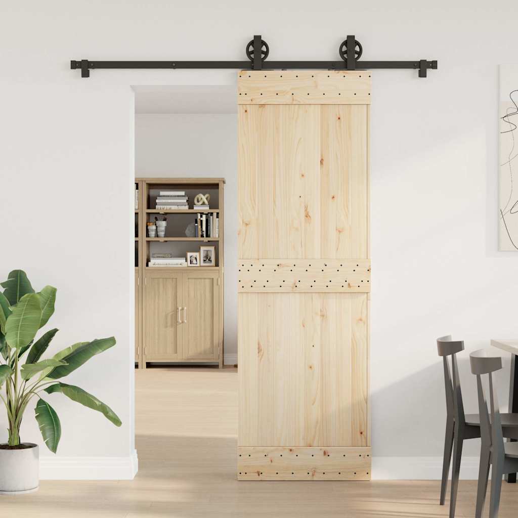 vidaXL System do montażu drzwi przesuwnych, 183 cm, stal, czarny