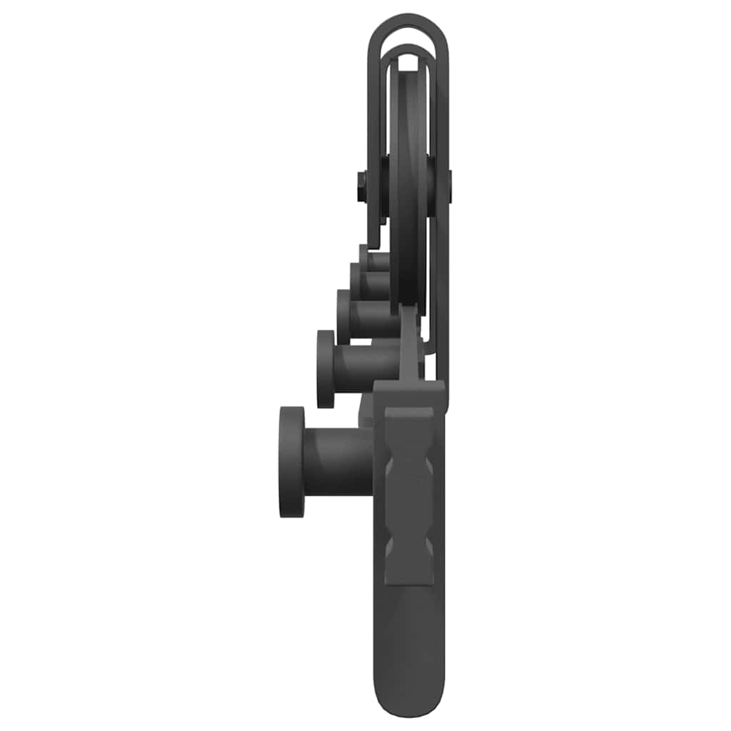 vidaXL System do montażu drzwi przesuwnych, 183 cm, stal, czarny