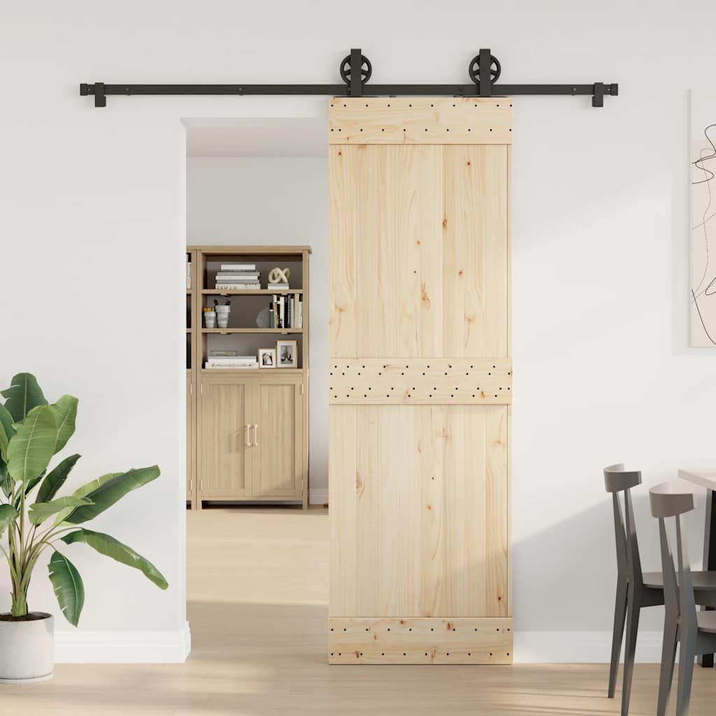vidaXL System do montażu drzwi przesuwnych, 200 cm, stal, czarny