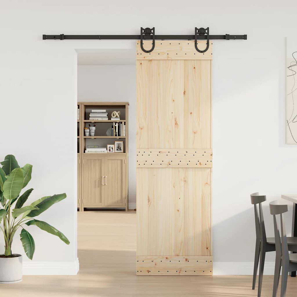vidaXL System do montażu drzwi przesuwnych, 183 cm, stal, czarny
