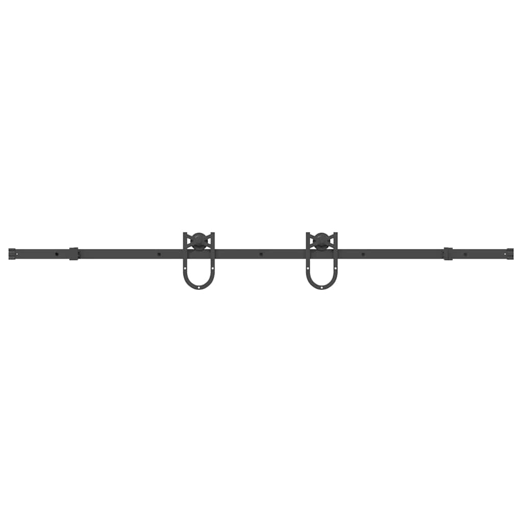 vidaXL System do montażu drzwi przesuwnych, 200 cm, stal, czarny