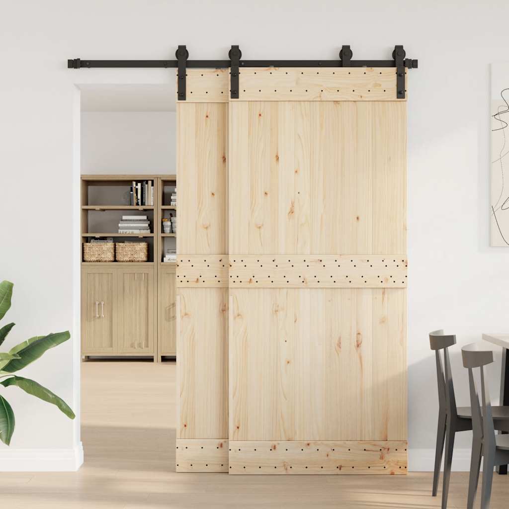 vidaXL System do montażu drzwi przesuwnych, 183 cm, stal, czarny