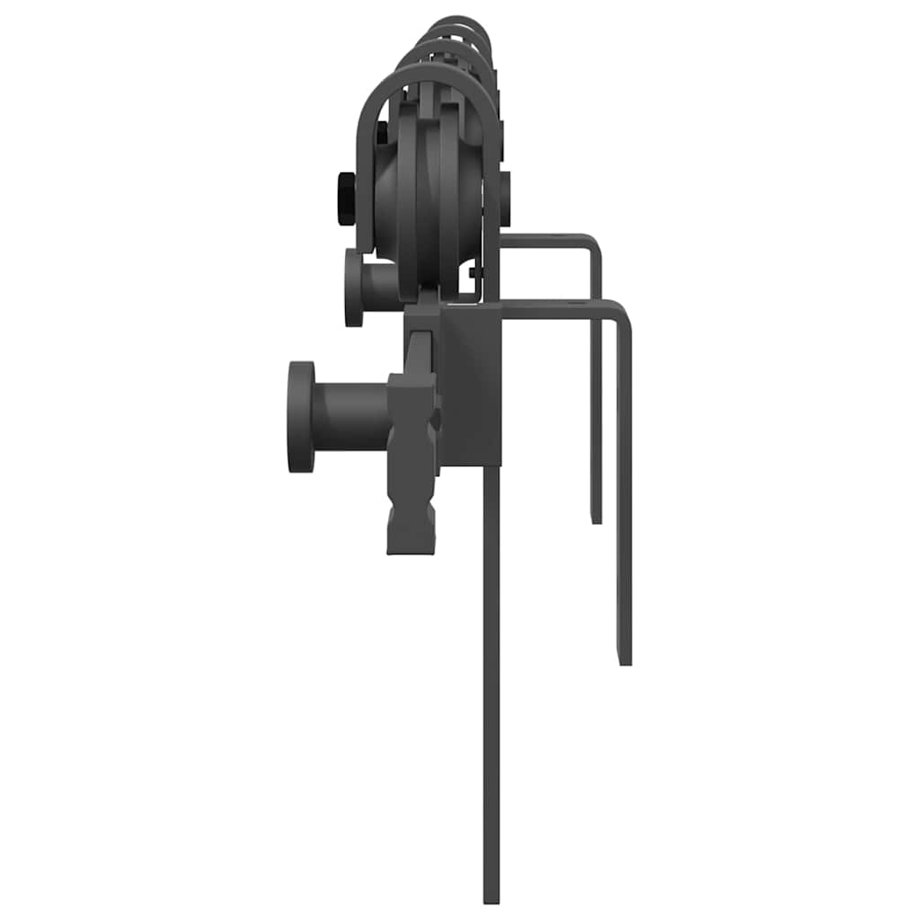vidaXL System do montażu drzwi przesuwnych, 183 cm, stal, czarny