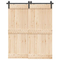 vidaXL System do montażu drzwi przesuwnych, 183 cm, stal, czarny