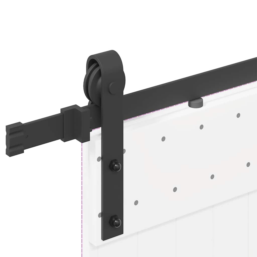 vidaXL System do montażu drzwi przesuwnych, 200 cm, stal, czarny