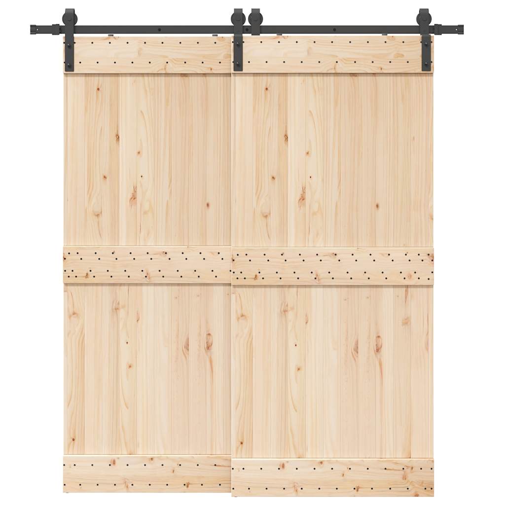 vidaXL System do montażu drzwi przesuwnych, 200 cm, stal, czarny