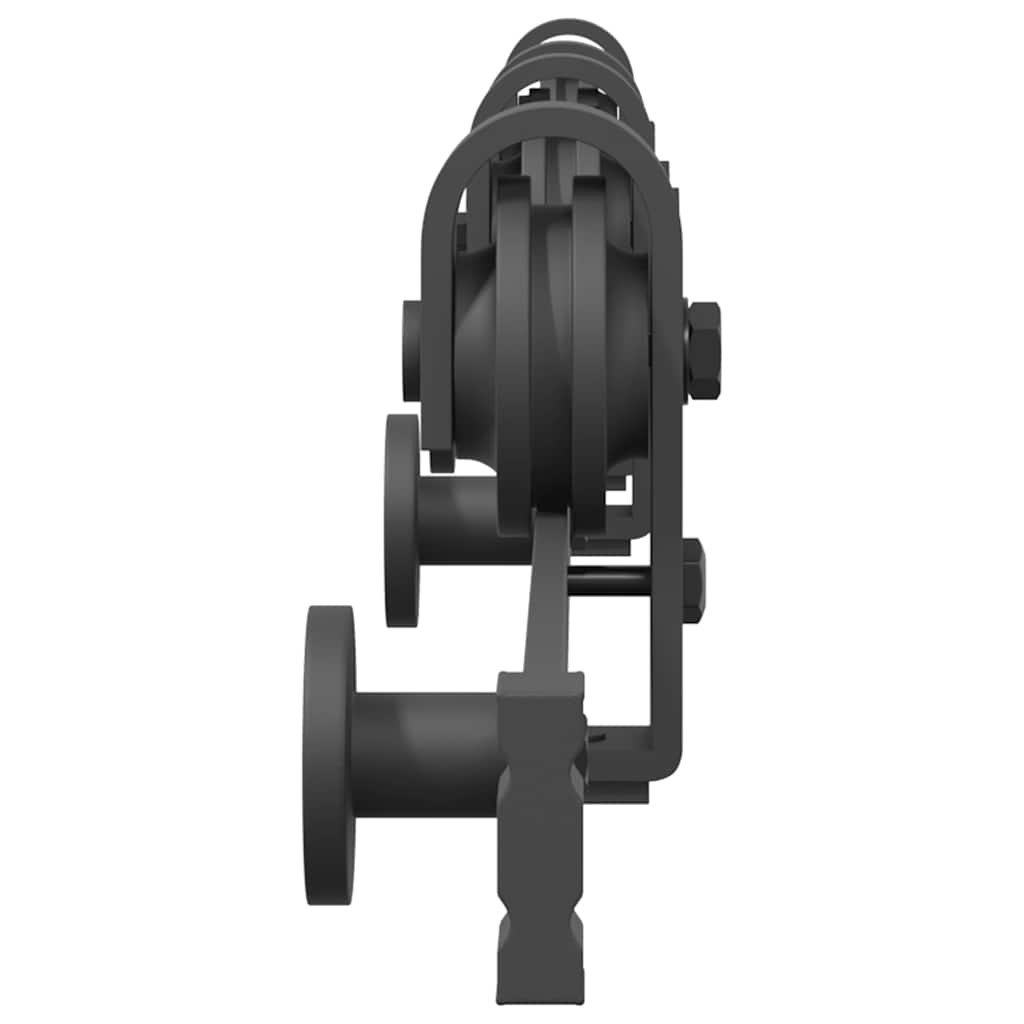 vidaXL System do montażu drzwi przesuwnych, 183 cm, stal, czarny