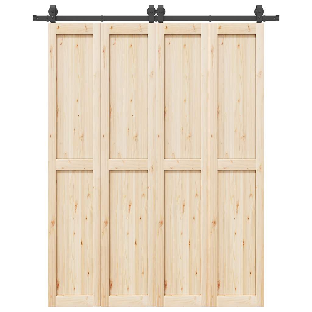 vidaXL System do montażu drzwi przesuwnych, 183 cm, stal, czarny