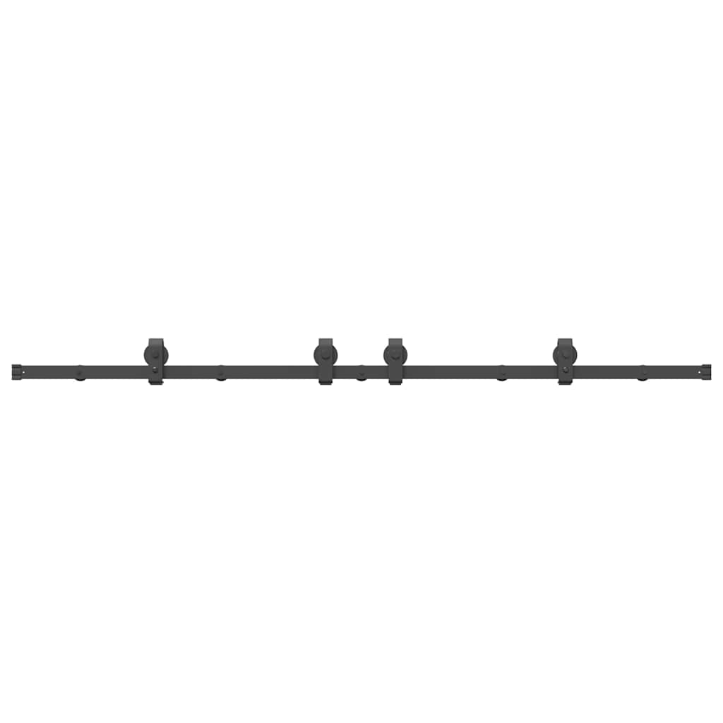 vidaXL System do montażu drzwi przesuwnych, 200 cm, stal, czarny