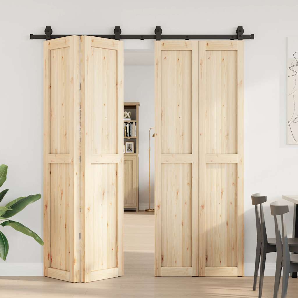vidaXL System do montażu drzwi przesuwnych, 200 cm, stal, czarny