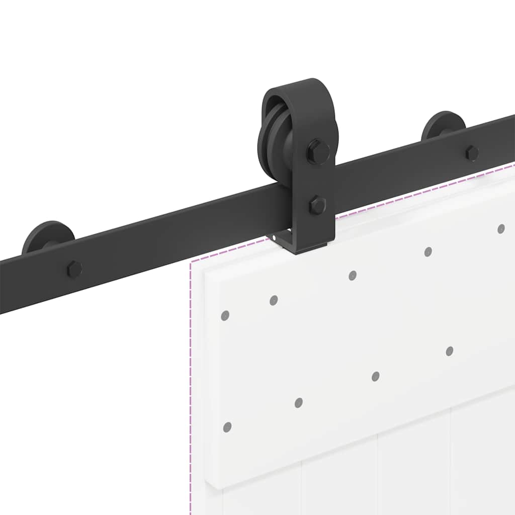 vidaXL System do montażu drzwi przesuwnych, 200 cm, stal, czarny
