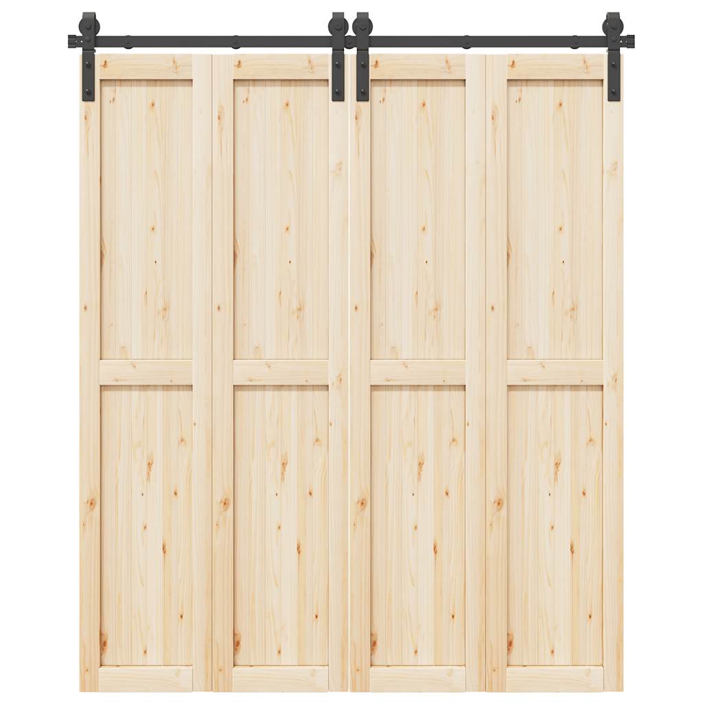 vidaXL System do montażu drzwi przesuwnych, 183 cm, stal, czarny