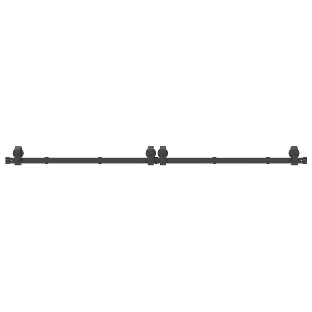 vidaXL System do montażu drzwi przesuwnych, 200 cm, stal, czarny