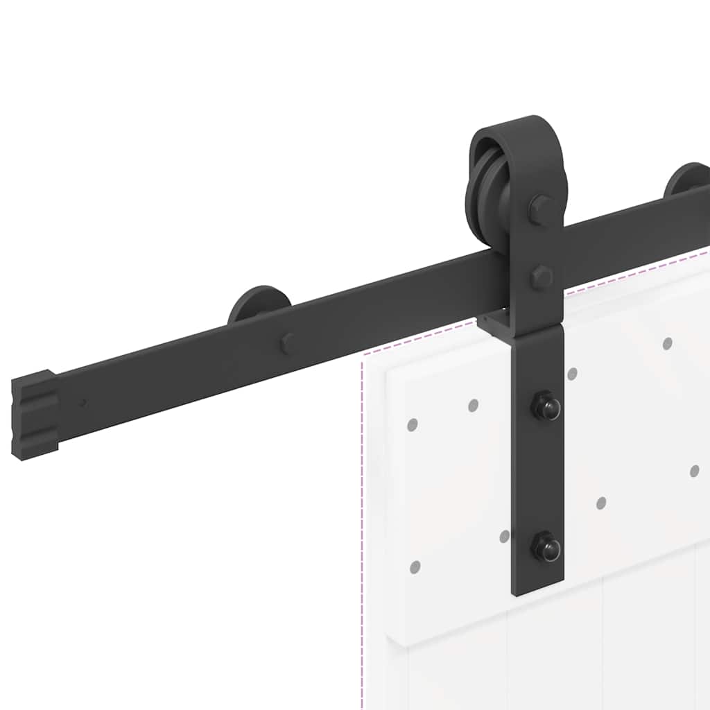 vidaXL System do montażu drzwi przesuwnych, 200 cm, stal, czarny