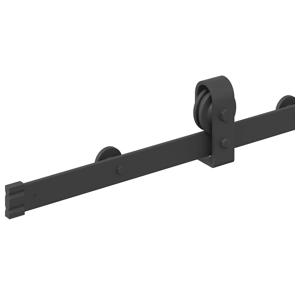 vidaXL System do montażu drzwi przesuwnych, 200 cm, stal, czarny