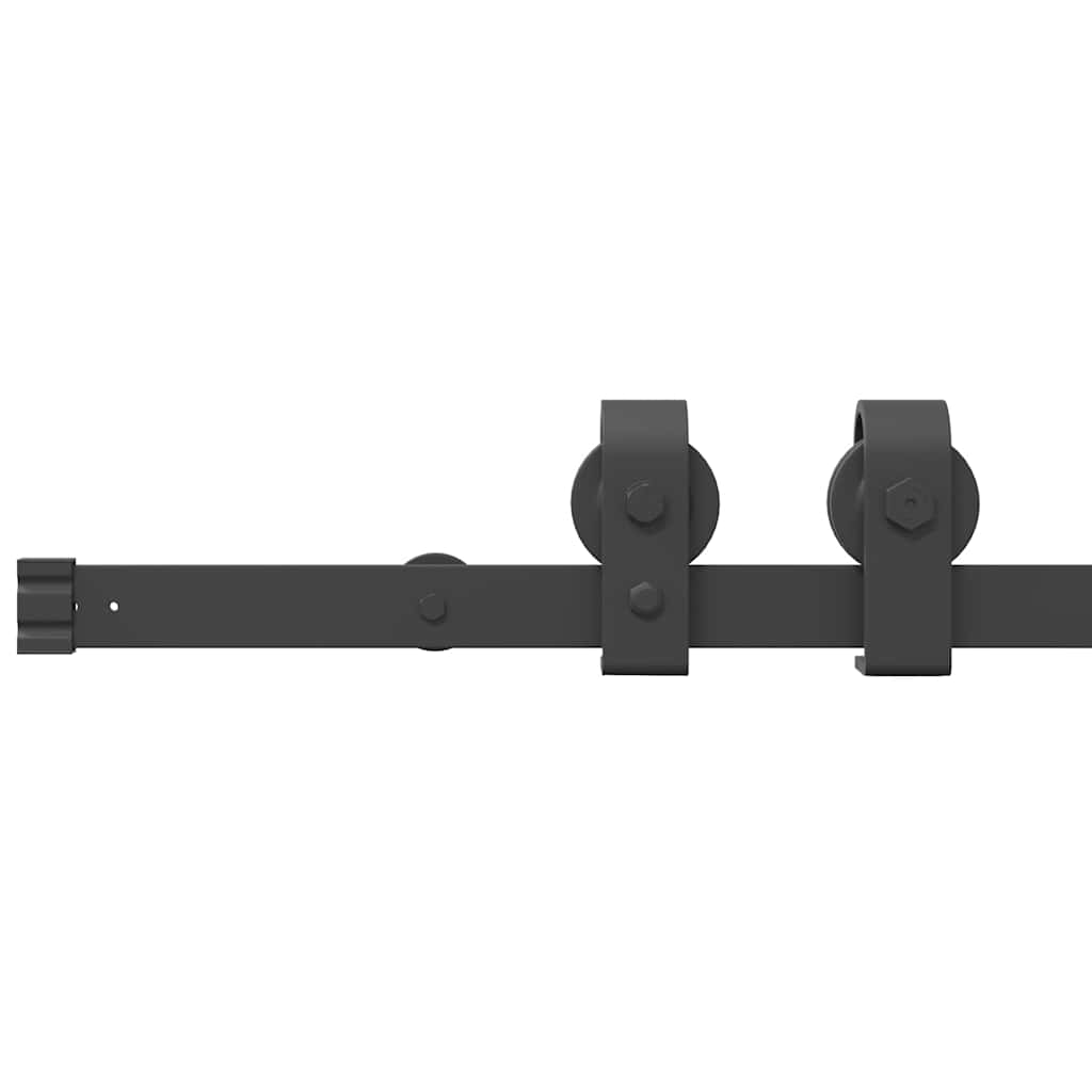 vidaXL System do montażu drzwi przesuwnych, 200 cm, stal, czarny