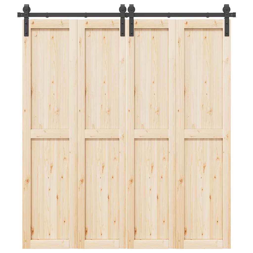vidaXL System do montażu drzwi przesuwnych, 200 cm, stal, czarny