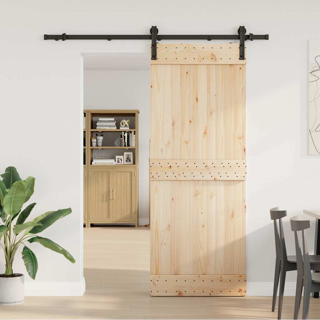 vidaXL System do montażu drzwi przesuwnych, 183 cm, stal, czarny