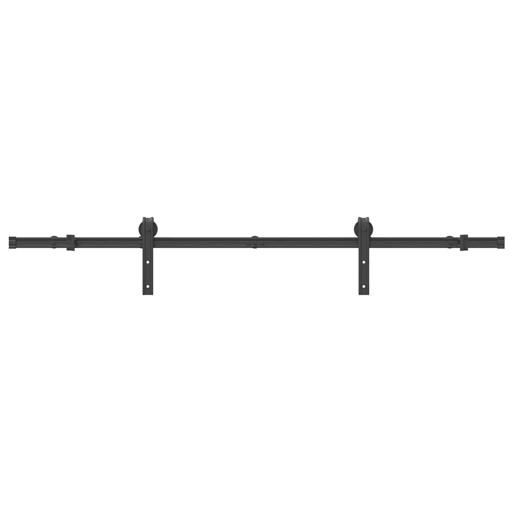vidaXL System do montażu drzwi przesuwnych, 183 cm, stal, czarny