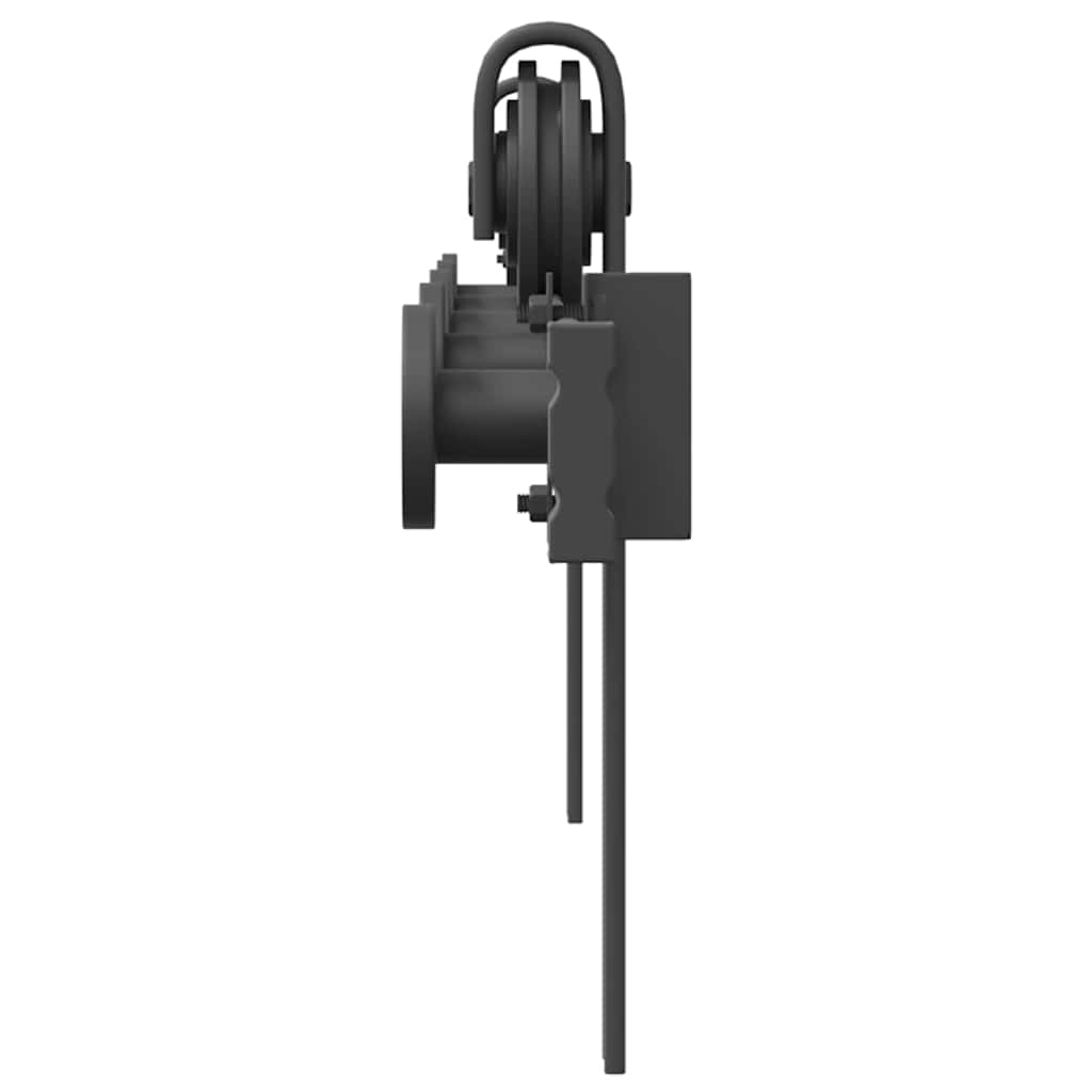 vidaXL System do montażu drzwi przesuwnych, 183 cm, stal, czarny