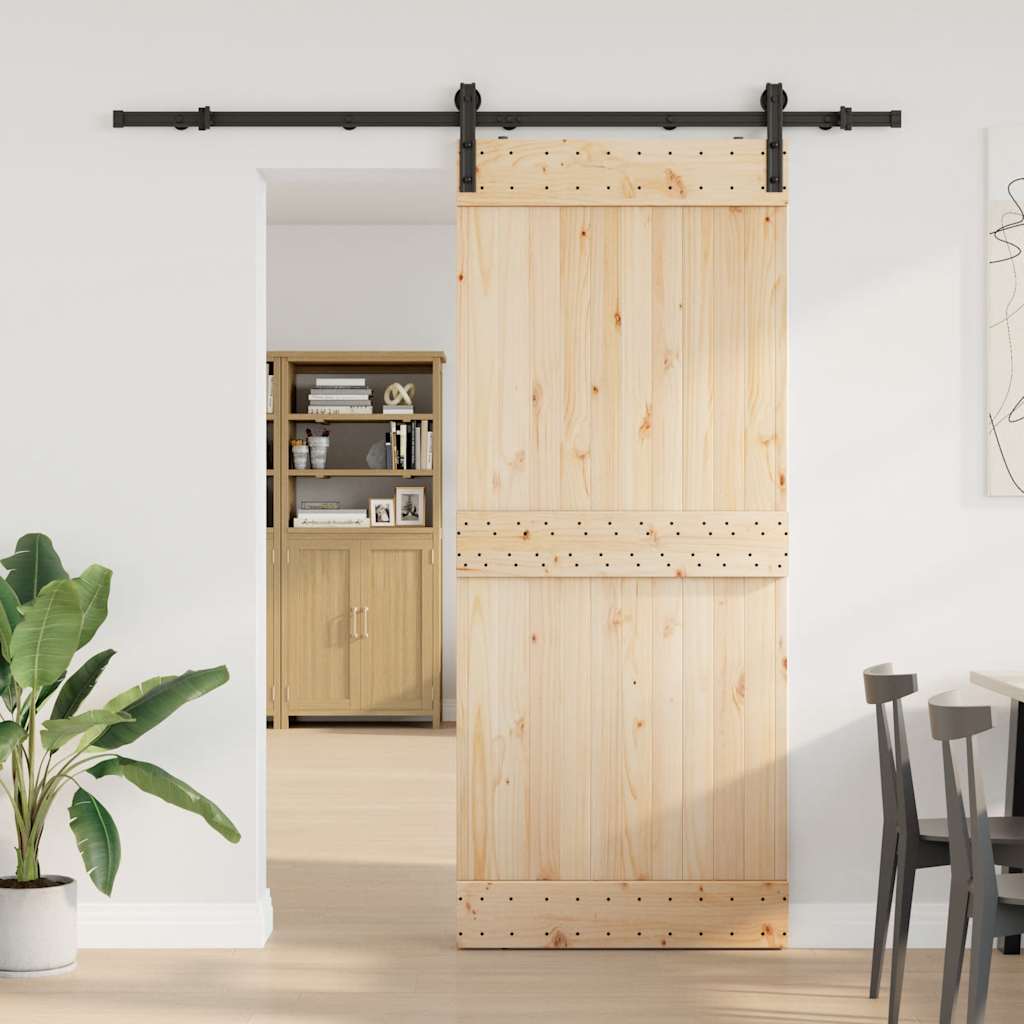 vidaXL System do montażu drzwi przesuwnych, 200 cm, stal, czarny