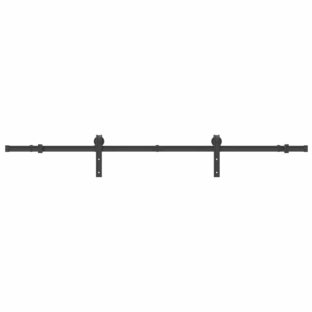 vidaXL System do montażu drzwi przesuwnych, 200 cm, stal, czarny