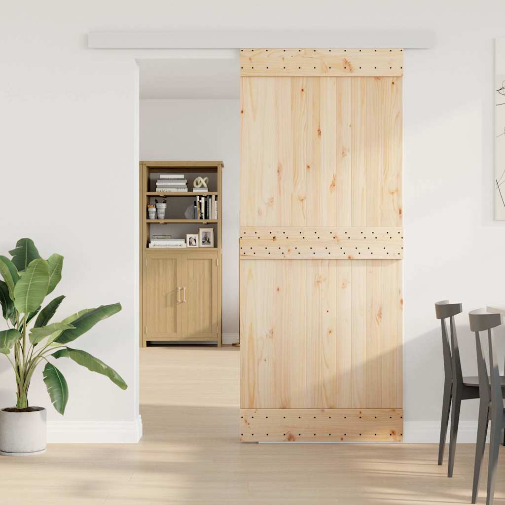 vidaXL System do montażu drzwi przesuwnych, 183 cm, aluminium, srebrny