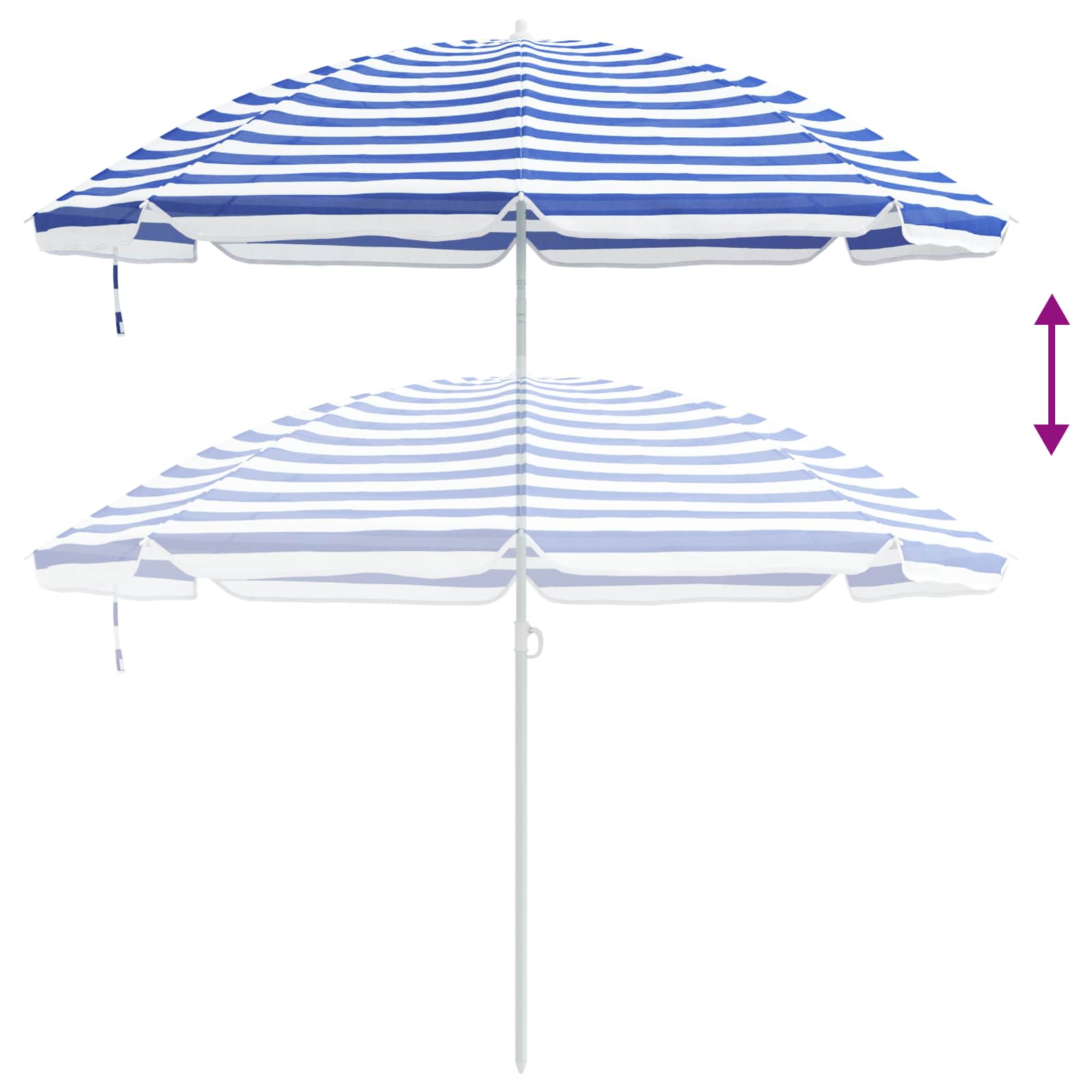 vidaXL Parasolka ogrodowa 263 x 263 x 272 cm Poliester 170T