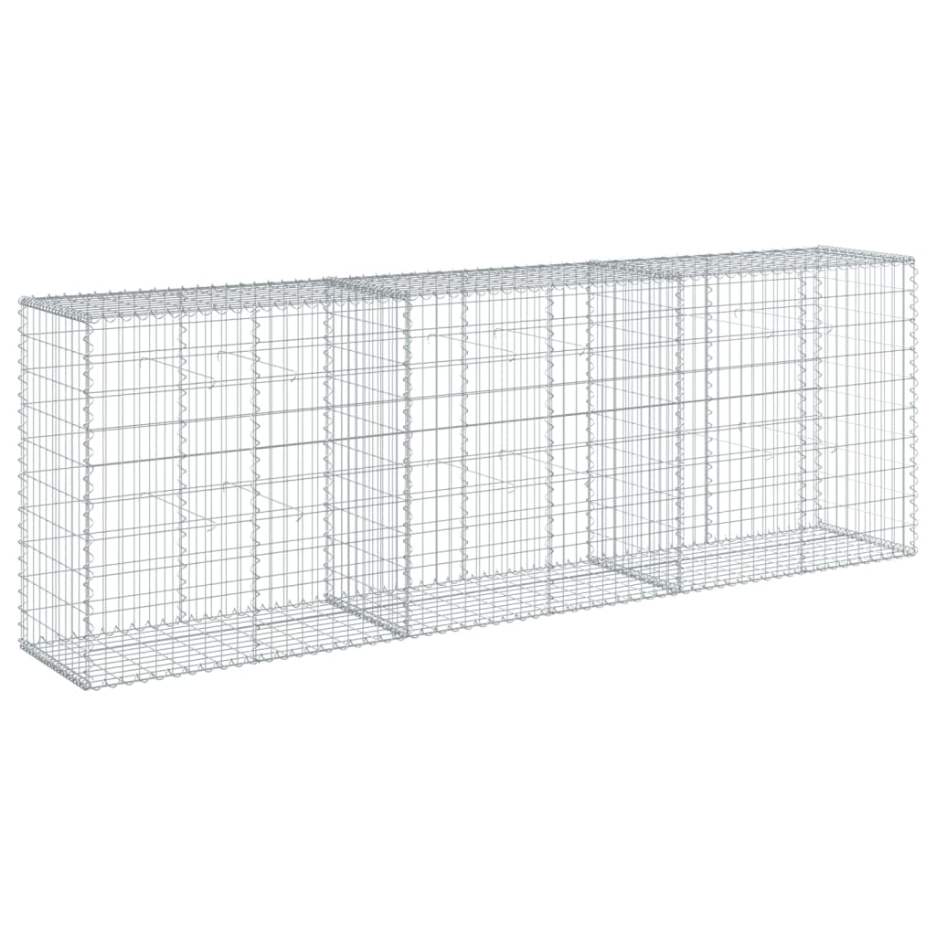 vidaXL Kosz gabionowy z pokrywą, 300x50x100 cm, galwanizowane żelazo