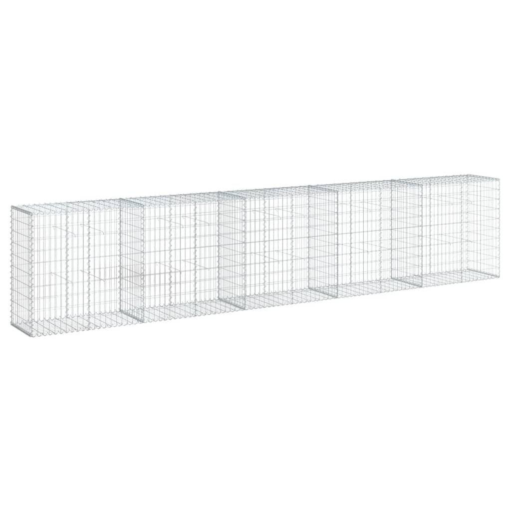 vidaXL Kosz gabionowy z pokrywą, 500x50x100 cm, galwanizowane żelazo