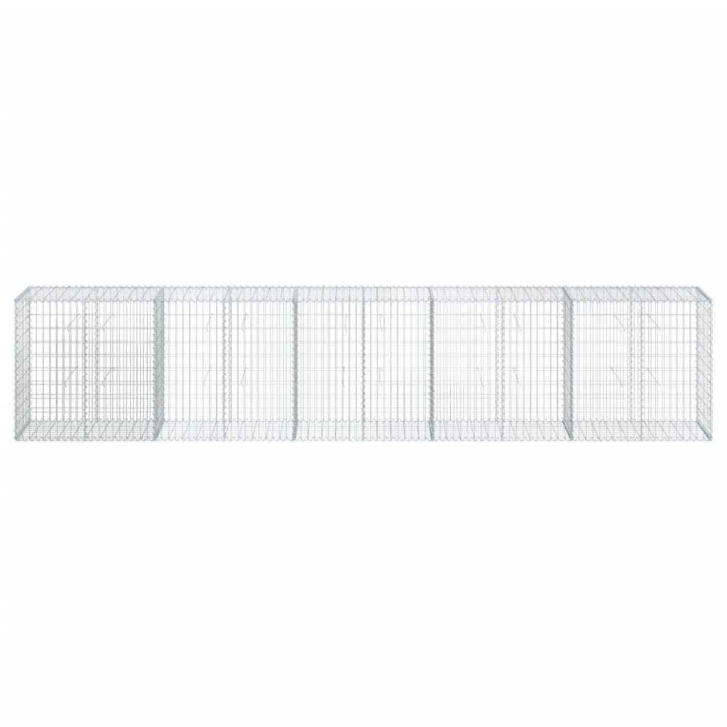 vidaXL Kosz gabionowy z pokrywą, 500x50x100 cm, galwanizowane żelazo