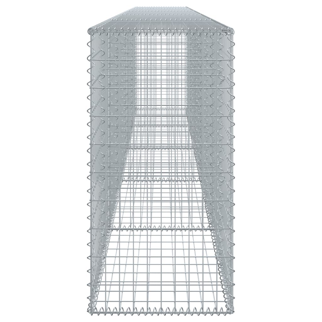 vidaXL Kosz gabionowy z pokrywą, 500x50x100 cm, galwanizowane żelazo