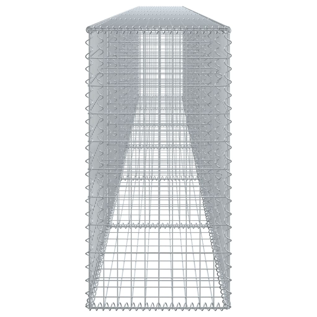 vidaXL Kosz gabionowy z pokrywą, 600x50x100 cm, galwanizowane żelazo