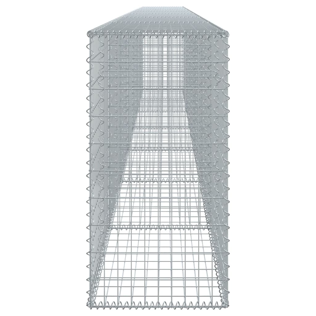 vidaXL Kosz gabionowy z pokrywą, 700x50x100 cm, galwanizowane żelazo