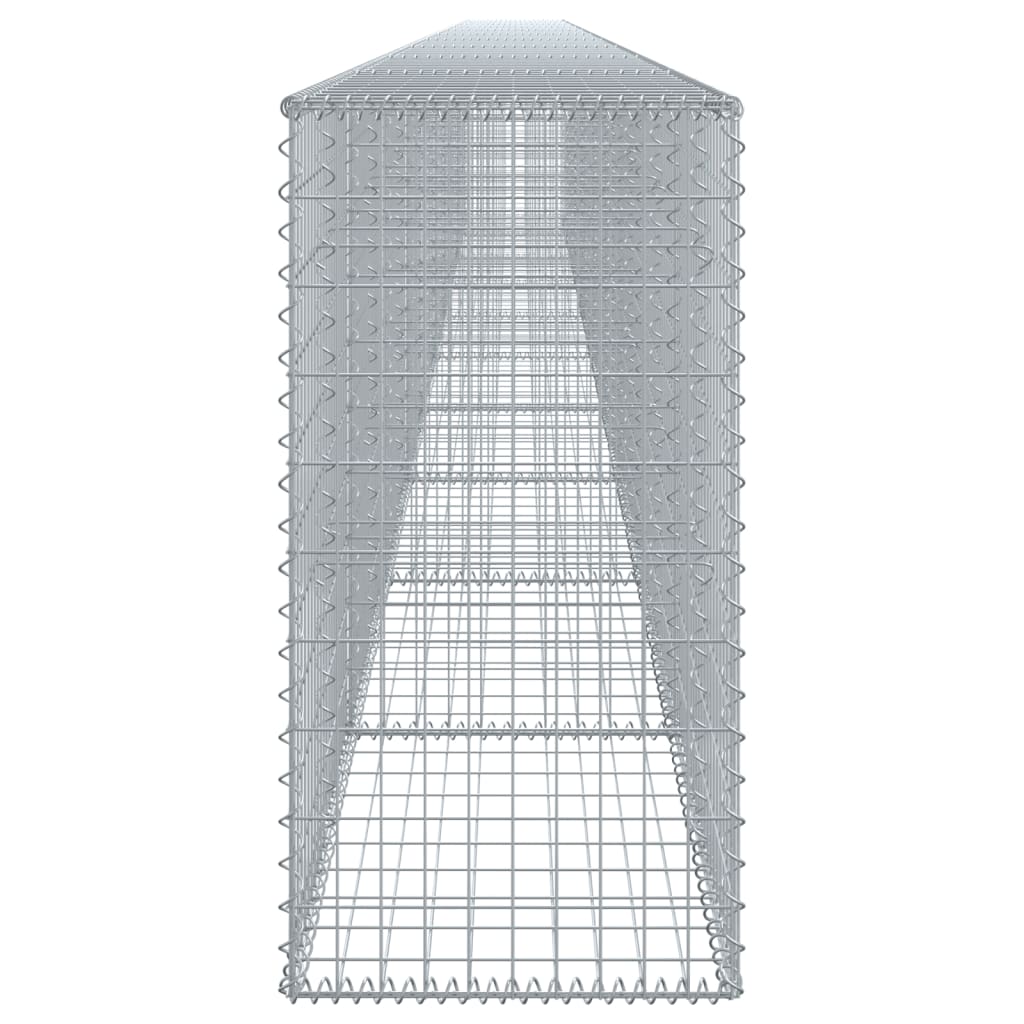 vidaXL Kosz gabionowy z pokrywą, 1000x50x100 cm, galwanizowane żelazo