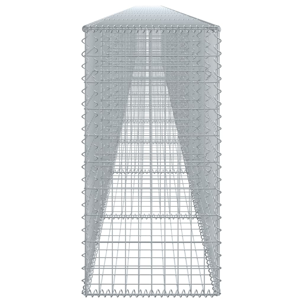 vidaXL Kosz gabionowy z pokrywą, 1200x50x100 cm, galwanizowane żelazo