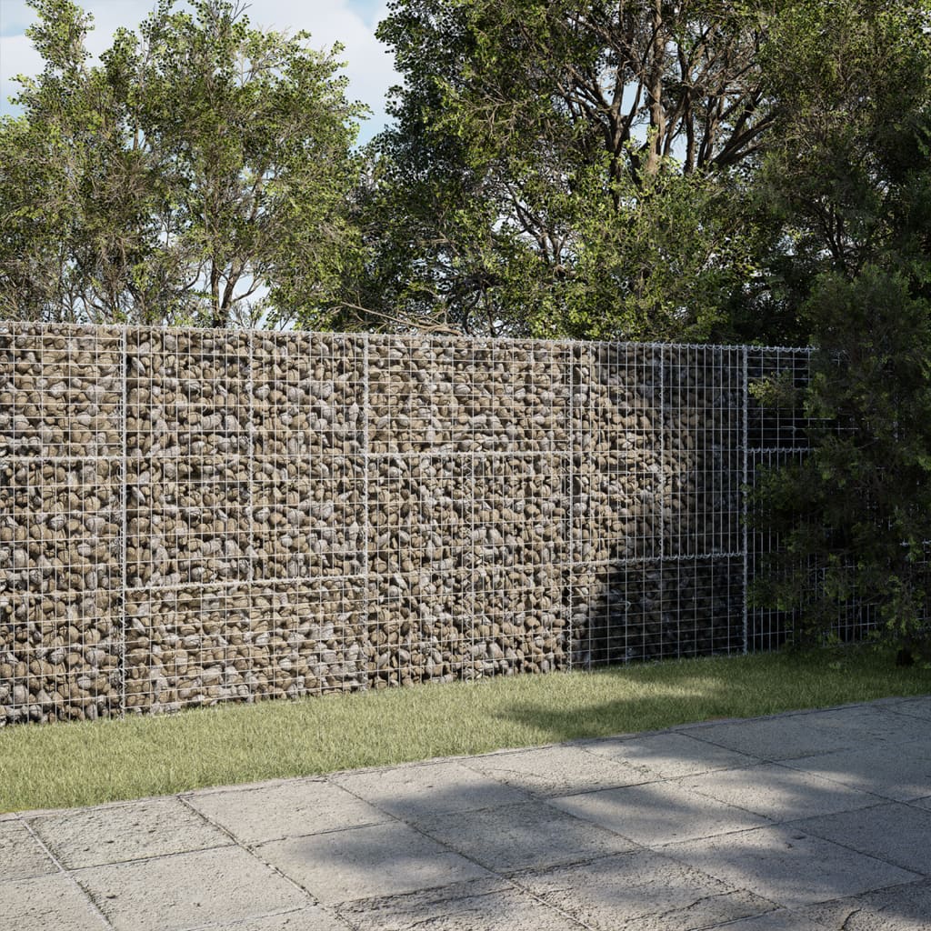 vidaXL Kosz gabionowy z pokrywą, 300x50x150 cm, galwanizowane żelazo