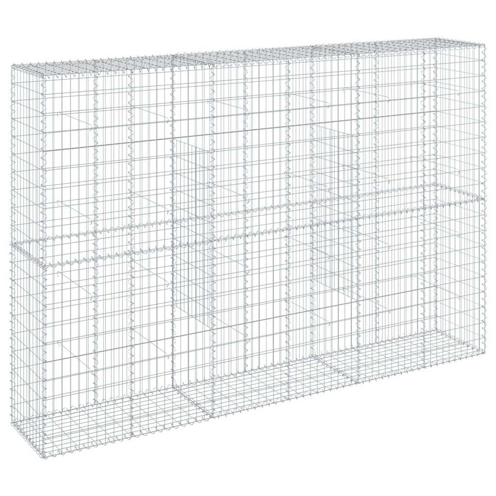 vidaXL Kosz gabionowy z pokrywą, 300x50x200 cm, galwanizowane żelazo