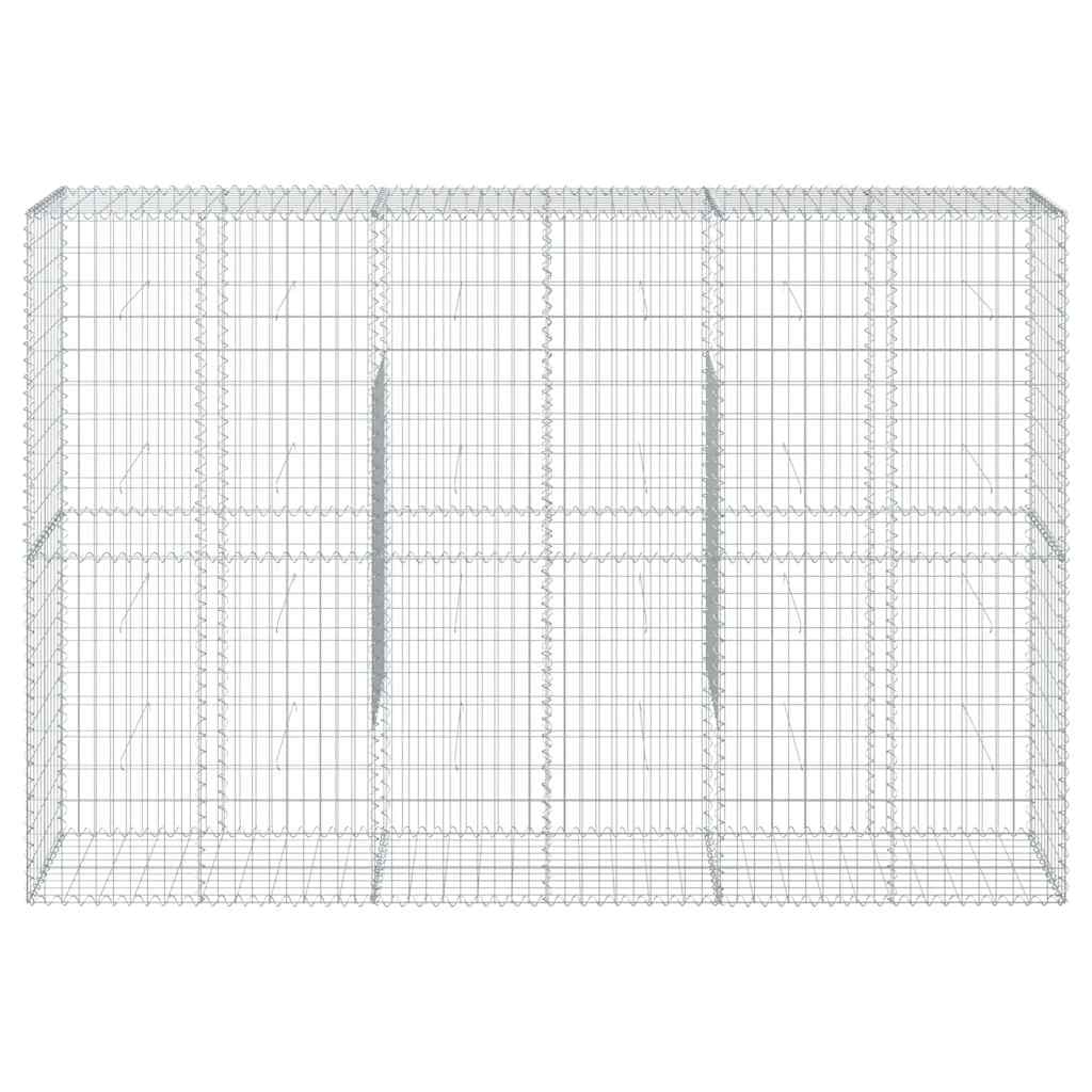 vidaXL Kosz gabionowy z pokrywą, 300x50x200 cm, galwanizowane żelazo
