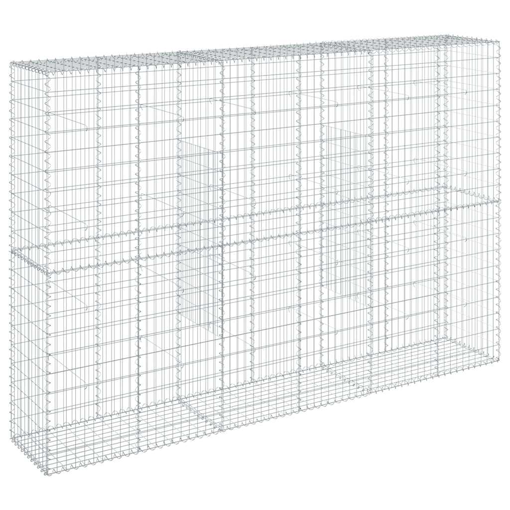 vidaXL Kosz gabionowy z pokrywą, 300x50x200 cm, galwanizowane żelazo