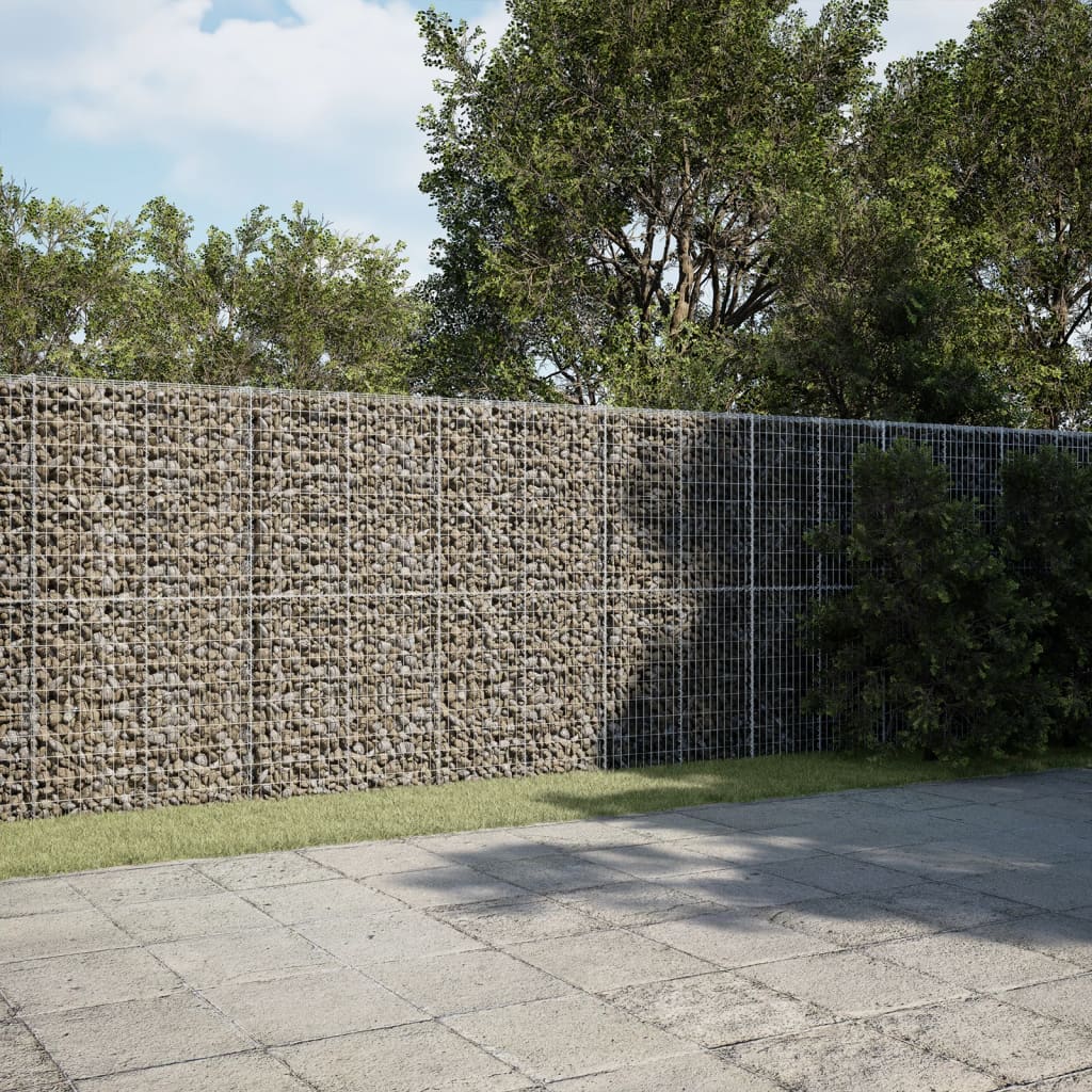 vidaXL Kosz gabionowy z pokrywą, 600x50x200 cm, galwanizowane żelazo
