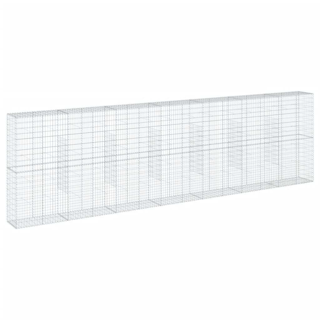 vidaXL Kosz gabionowy z pokrywą, 700x50x200 cm, galwanizowane żelazo