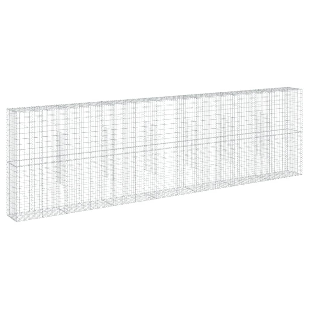 vidaXL Kosz gabionowy z pokrywą, 700x50x200 cm, galwanizowane żelazo