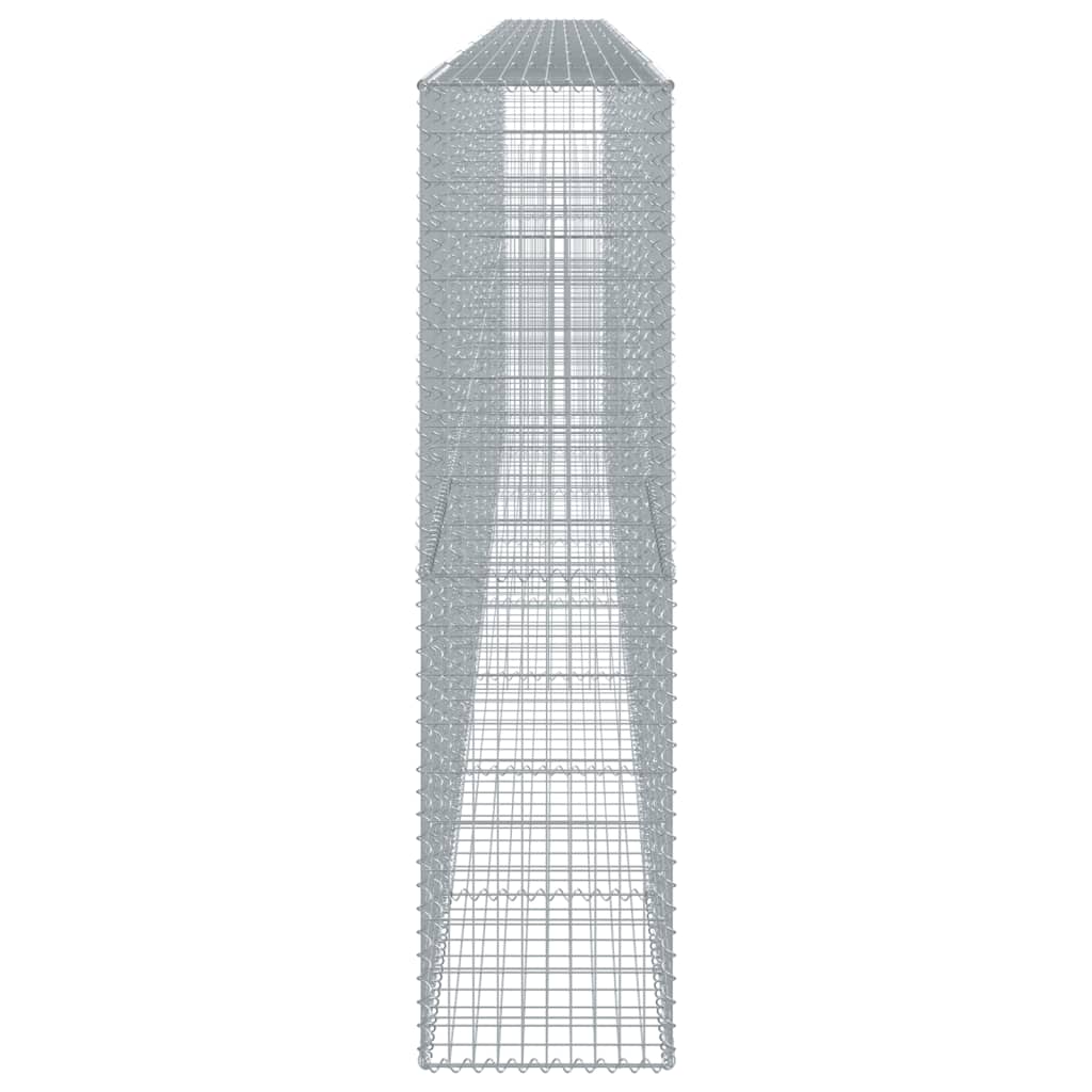 vidaXL Kosz gabionowy z pokrywą, 800x50x200 cm, galwanizowane żelazo