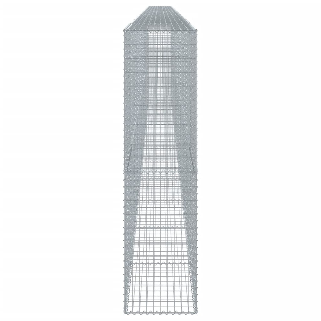 vidaXL Kosz gabionowy z pokrywą, 1200x50x200 cm, galwanizowane żelazo