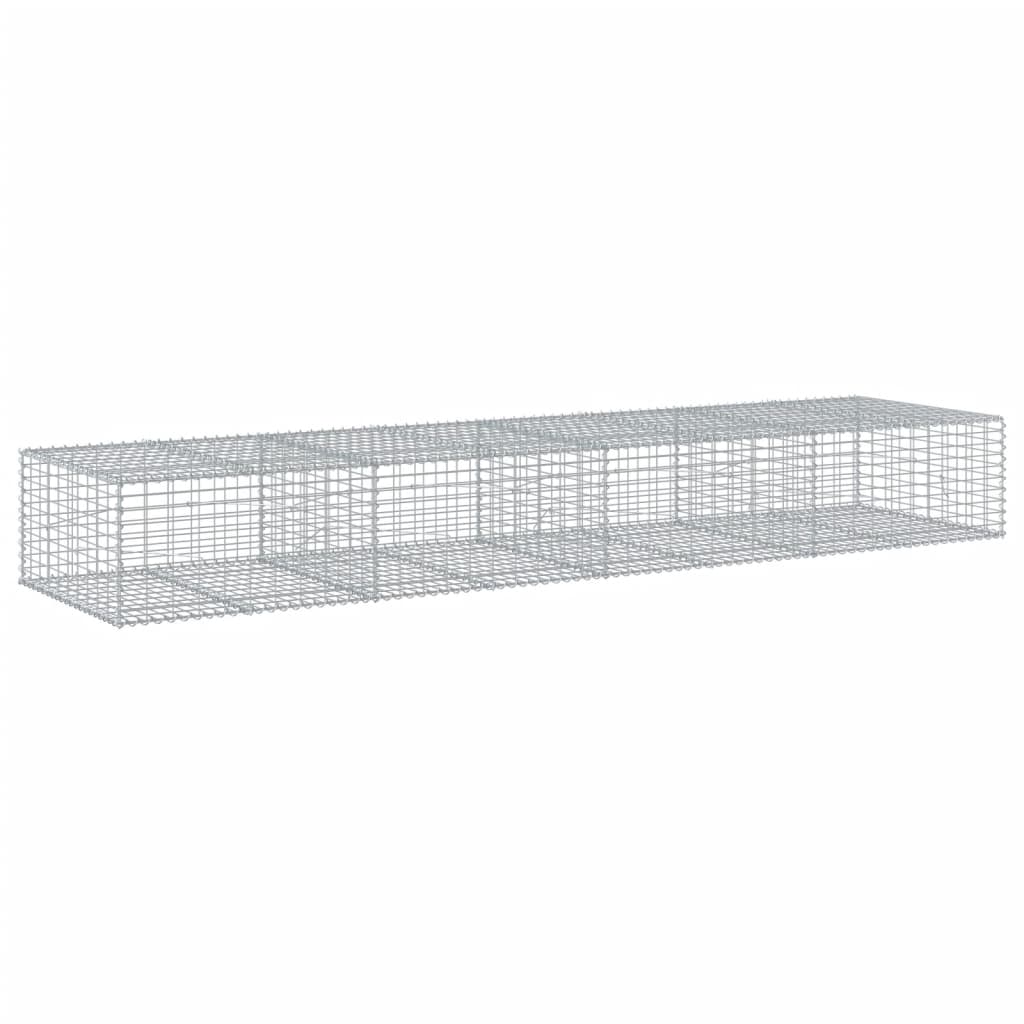 vidaXL Kosz gabionowy z pokrywą, 400x100x50 cm, galwanizowane żelazo