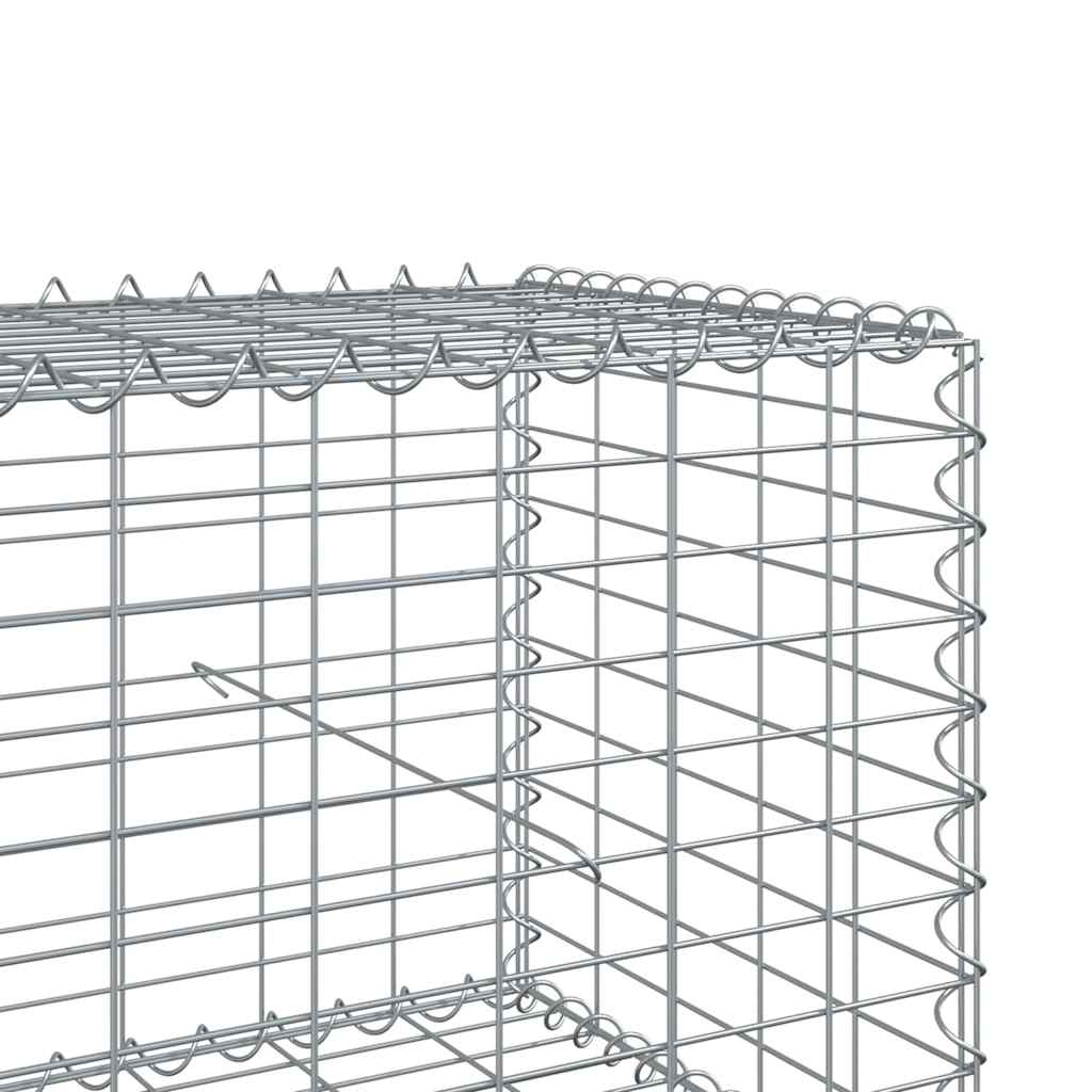 vidaXL Kosz gabionowy z pokrywą, 500x100x50 cm, galwanizowane żelazo