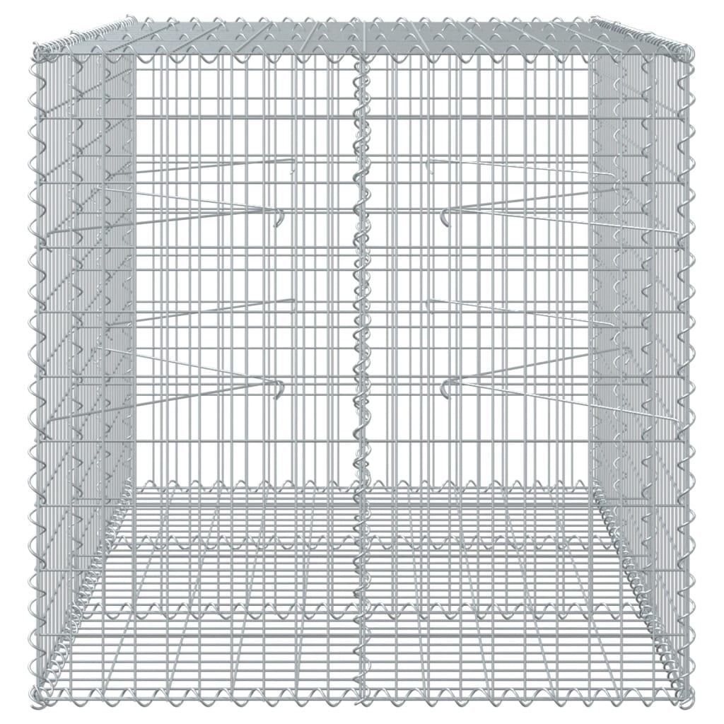 vidaXL Kosz gabionowy z pokrywą, 150x100x100 cm, galwanizowane żelazo