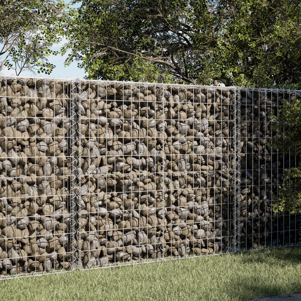 vidaXL Kosz gabionowy z pokrywą, 150x100x100 cm, galwanizowane żelazo