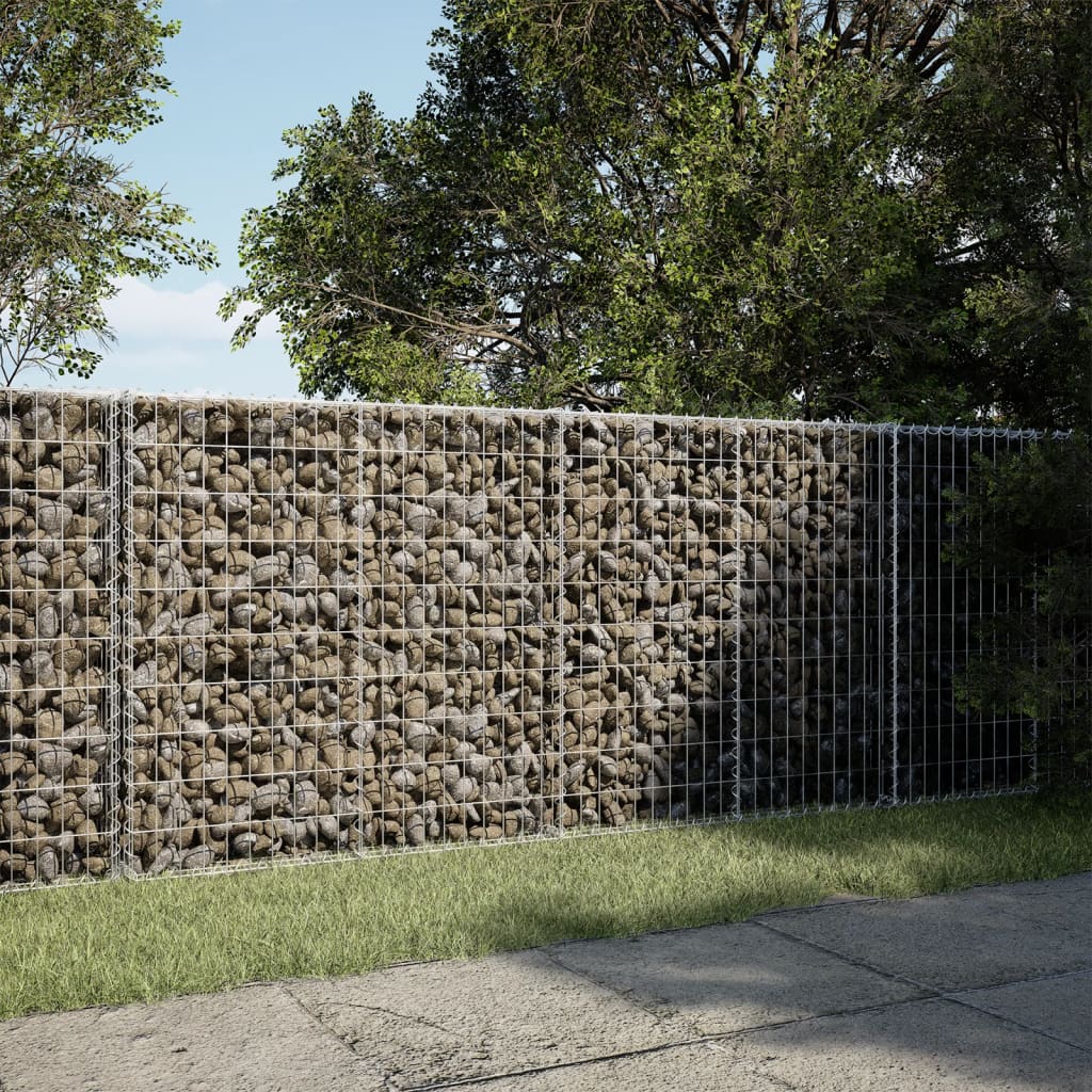 vidaXL Kosz gabionowy z pokrywą, 250x100x100 cm, galwanizowane żelazo